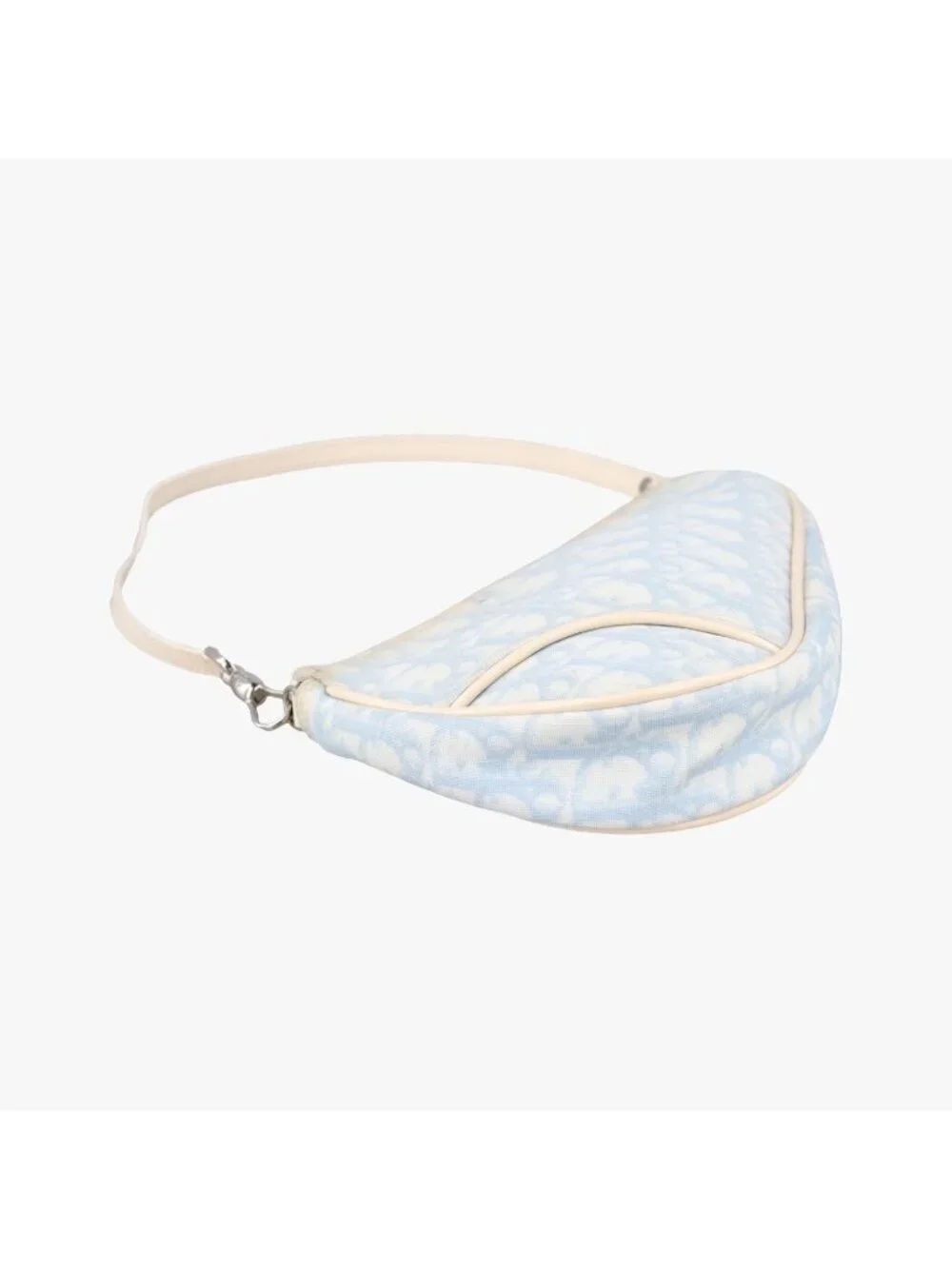 Dior Saddle Blue Canvas Leather Shoulder Bag